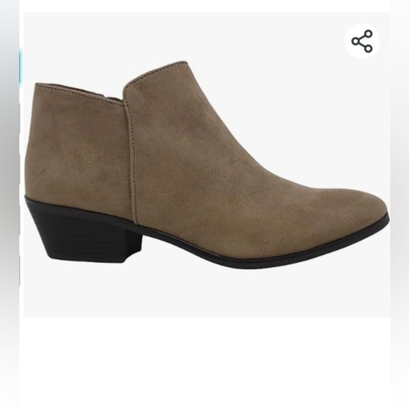 Style & Co. Womens Wileyy Fabric Almond Toe Ankle Fashion, Taupe - Picture 2 of 6